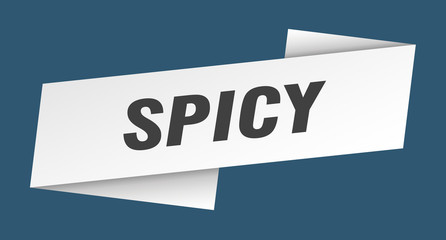 spicy banner template. spicy ribbon label sign