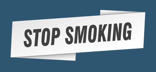 stop smoking banner template. stop smoking ribbon label sign