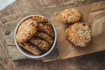 handmade cookies with sesame