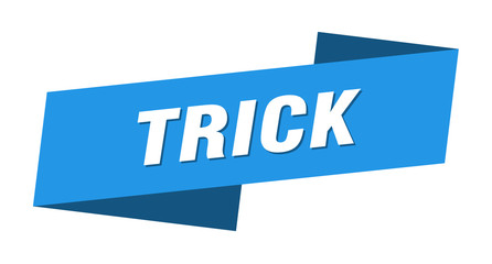 trick banner template. trick ribbon label sign