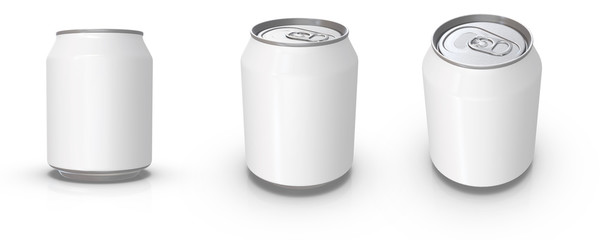 Realistic 8 oz / 225 ml can mockup. 3d rendering.