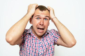 Naklejka premium A man who made a mistake.