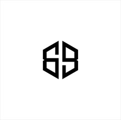 letter B B  hexagon  logo design vector image