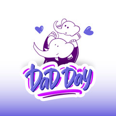 Obraz premium Vector illustration of greeting card for Happy Father day