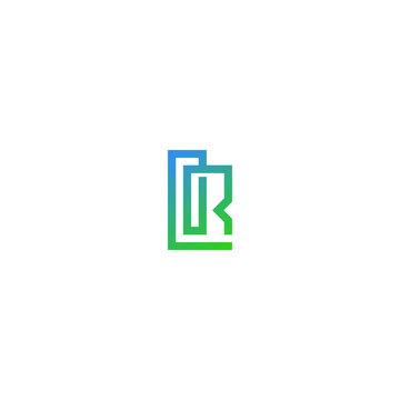 graphic vector illustration of two letters R and L