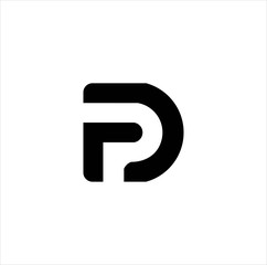 logo letter dp  abstract , letter DP logo template vector , logo dp combination , logo dp abstract 