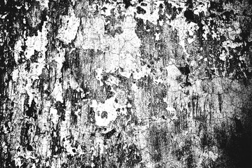 Obraz premium Distress old cracked concrete vector texture. EPS8 illustration. Black and white grunge background.