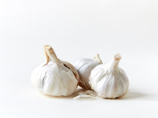 garlic on white Infinity cove background