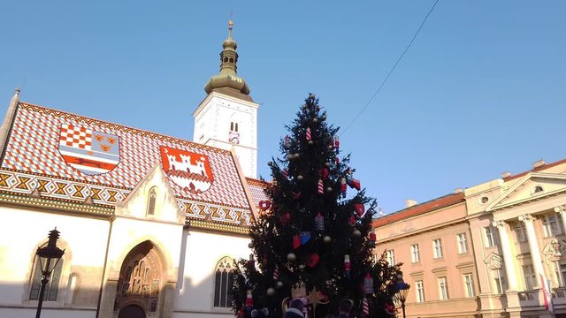 St. Mark's Square City Center Zagreb Beautiful park in Croatia