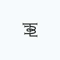 Abstract graphic vector illustration of a monogram of three letters T, B, L