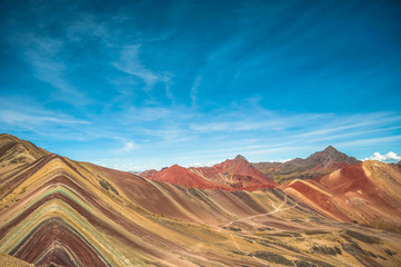 mountain colors peru sky trekking