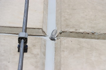Concrete Wall. Concrete  Expansion  Joints. Polyurethane putty sealant. Lightning conductor line
