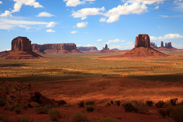 Utah/Arizona / USA - August 10, 2015: The Monument Valley Navajo Tribal Reservation landscape, Utah/Arizona, USA