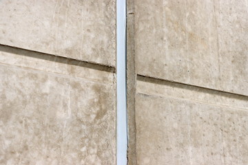 Concrete Wall. Concrete  Expansion  Joints. Polyurethane putty sealant