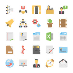  Pack Of Office and Project Management Flat Vectors