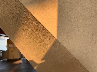 closeup textured concrete surface with sunset light