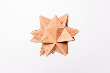 estrella de papel hecha a mano origami