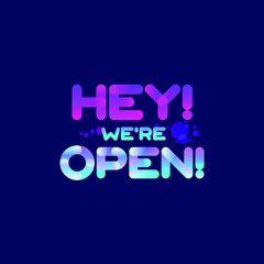 Banner for opening message. Advertising for shops, markets, parks, educational, sports and entertainment facilities. Isolated vector. EPS 10