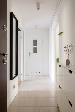Simple white home corridor
