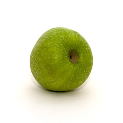 green Apple on a white background