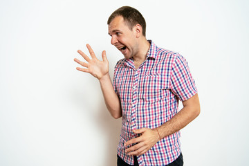 Angry man screaming
