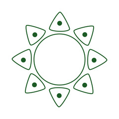 Obraz premium sun summer day weather cartoon line style icon