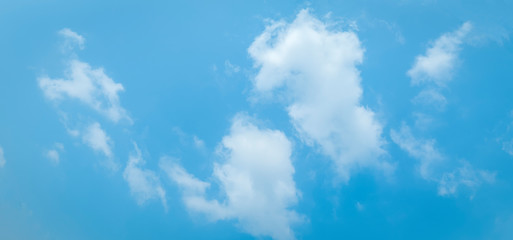 blue sky background with tiny clouds. panorama.Clearing day and Good weather in the morning.