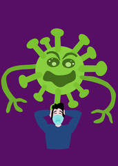 Panic of coronavirus. Pandemic risk