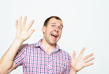 Fototapeta premium Joyful, a very happy man