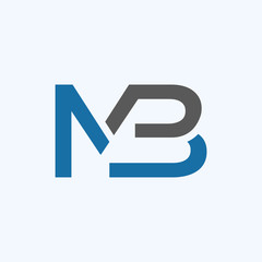 Initial MB letter Logo vector Template. Abstract Letter MB logo Design. Minimalist Linked Letter Trendy Business Logo Design Vector Template.