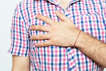 Man listening national anthem. Patriot.