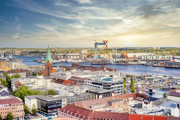 Foto op Aluminium view of port of Kiel © Hans Steen-Kiel