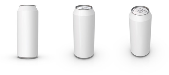 Realistic 33.8 oz / 1000 ml  beverage can mockup. 3d rendering.