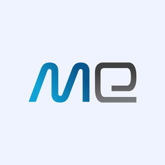 Initial ME letter Logo vector Template. Abstract Letter ME logo Design. Minimalist Linked Letter Trendy Business Logo Design Vector Template.