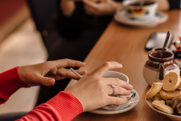 woman having breakfast in bed