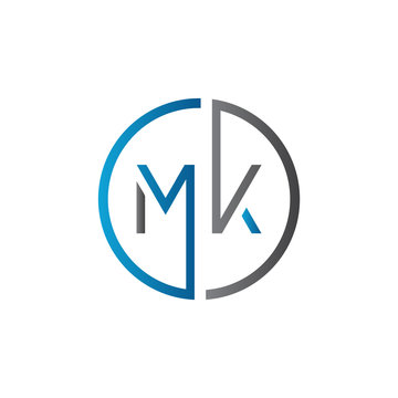 Initial MK letter Logo vector Template. Abstract Letter MK logo Design. Minimalist Linked Letter Trendy Business Logo Design Vector Template.