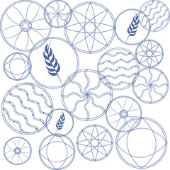 Set of ornamental vector seamless patterns. Endless texture for wallpaper, pattern fills, web page background, surface textures. Modern design ornament with waves, floral theme, moroccan design