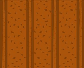  Trees background. The trunk and leaves in separate layers. Vector. Birds flying in the air.