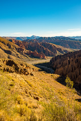 Beautiful Sunrise in the Sandstone Valley in the Middle of High Mountains in Tupiza, Potosi / Bolivia