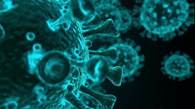 Coronavirus SARS - COVID - close up medical 3D Animation