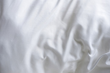 Obraz premium White texture of the blanket. Beautiful advertising background. Minimalism. Coziness