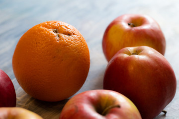 apricots on wooden table