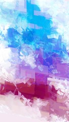 Digital purple and blue art background illustration, vertical pastel contemporary painting. Surreal artwork in geometric style and dark accents