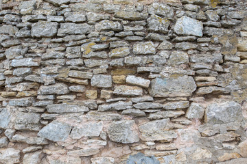 old masonry, old wall of rubble stone