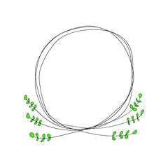 Simple hand drawn doodle nature design