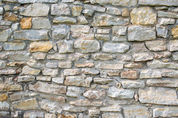 old masonry, old wall of rubble stone