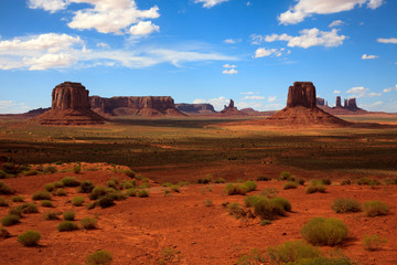 Utah/Arizona / USA - August 10, 2015: The Monument Valley Navajo Tribal Reservation landscape, Utah/Arizona, USA