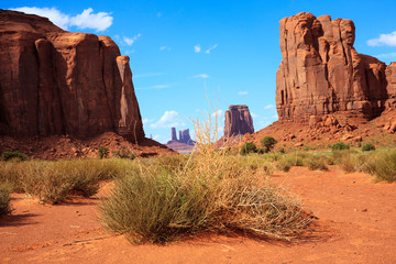 Utah/Arizona / USA - August 10, 2015: The Monument Valley Navajo Tribal Reservation landscape,...