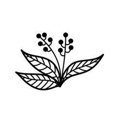 COMPOSITION OF WILD FLOWERS IN VECTOR