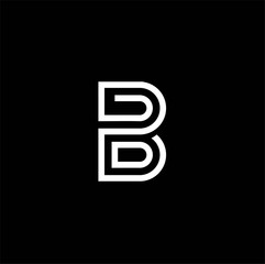 initials letter B logo design